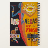 Twaからラスベガスまでの飛んでいるヴィンテージ旅行ポスター ノートブック (裏面)
