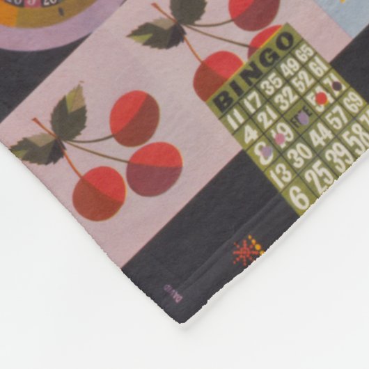 Twaからラスベガスまでの飛んでいるヴィンテージ旅行ポスター フリースブランケット (角)