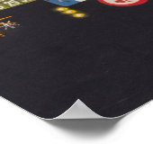 Twaからラスベガスまでの飛んでいるヴィンテージ旅行ポスター ポスター (角)