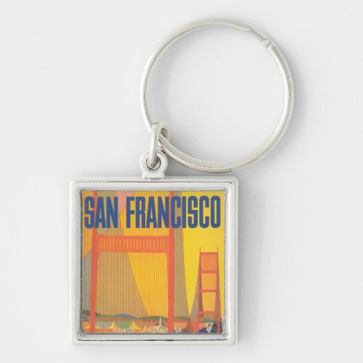 Twaのサンフランシスコ飛んでいるへの旅行ポスター キーホルダー (正面)