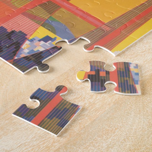 Twaのサンフランシスコ飛んでいるへの旅行ポスター ジグソーパズル (側面)