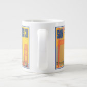 Twaのサンフランシスコ飛んでいるへの旅行ポスター ジャンボコーヒーマグカップ (裏面)