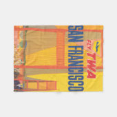 Twaのサンフランシスコ飛んでいるへの旅行ポスター フリースブランケット (正面(横))