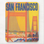 Twaのサンフランシスコ飛んでいるへの旅行ポスター マウスパッド (正面)