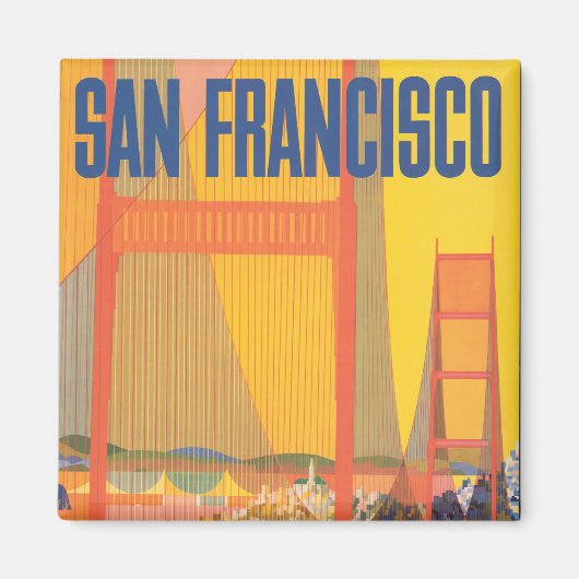 Twaのサンフランシスコ飛んでいるへの旅行ポスター マグネット (正面)