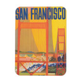 Twaのサンフランシスコ飛んでいるへの旅行ポスター マグネット (縦)