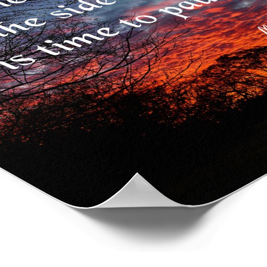 Twainの引用文、一時停止、反射をマーク ポスター (角)