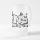 Twainsのロゴによって曇らされるマグ! フロストグラスビールジョッキ (正面右)