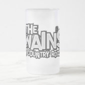 Twainsのロゴによって曇らされるマグ! フロストグラスビールジョッキ (中央)