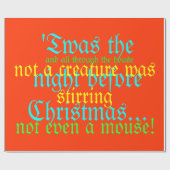 「TWASクリスマスの包装紙の前の夜 ラッピングペーパー (フラット)