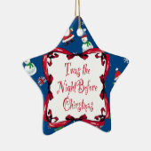 Twasクリスマスの星のオーナメントの前の夜 セラミックオーナメント (右)