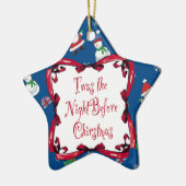 Twasクリスマスの星のオーナメントの前の夜 セラミックオーナメント (左)
