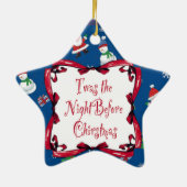 Twasクリスマスの星のオーナメントの前の夜 セラミックオーナメント (裏面)