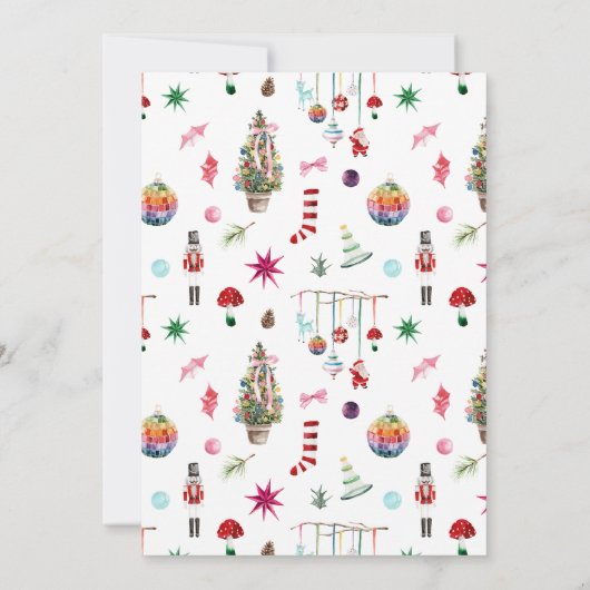 ’Twas a Christmas Birthday | Holiday Wreath  招待状 (裏面)