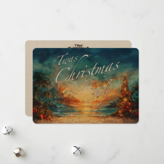 Twas Christmas in July Beach Holiday Card – 5x7 シーズンカード