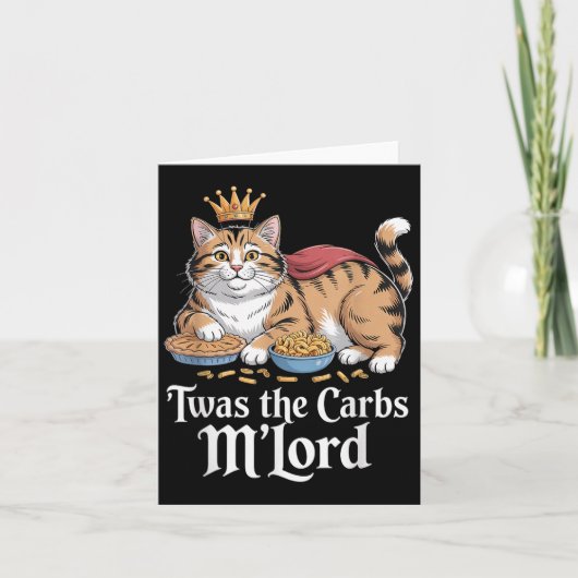 Twas The Carbs, Mlord Funny Cat Lovers Meme  カード (正面)