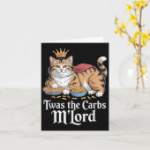 Twas The Carbs, Mlord Funny Cat Lovers Meme  カード (黄色い花)
