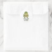 Twas The Carbs Mlord Funny Frog Meme Medieval ラウンドシール (バッグ)