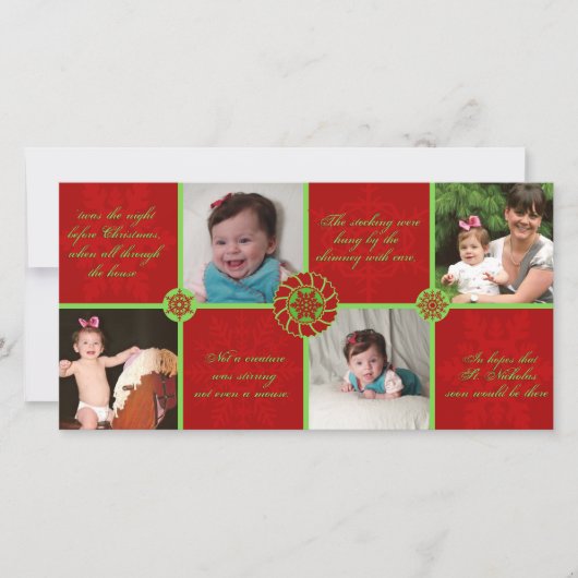 Twas the night beforeクリスマスHolidayフォトカード シーズンカード (正面)