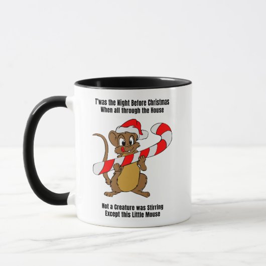 Twas the Night Before Christmas Mouse Mug マグカップ (左)