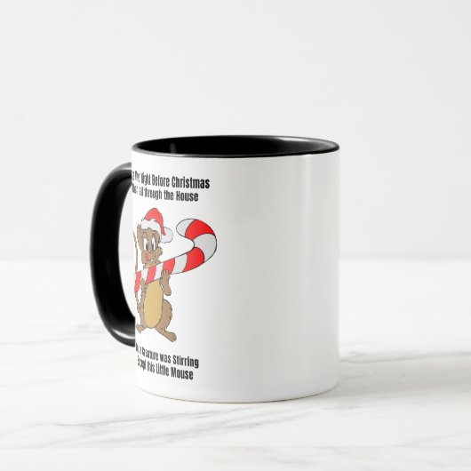 Twas the Night Before Christmas Mouse Mug マグカップ (正面左)