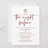Twas The Night Before Wedding Rehearsal Dinner 招待状 (正面)