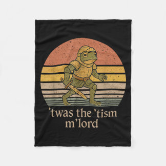 Twas The Tism M Lord Frog Knight - 自閉症啓発 フリースブランケット