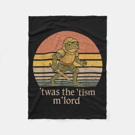 Twas The Tism M Lord Frog Knight - Autism Awarenes フリースブランケット (正面)