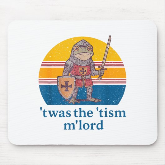Twas The Tism M Lord Frog Knight - Autism Awarenes マウスパッド (正面)