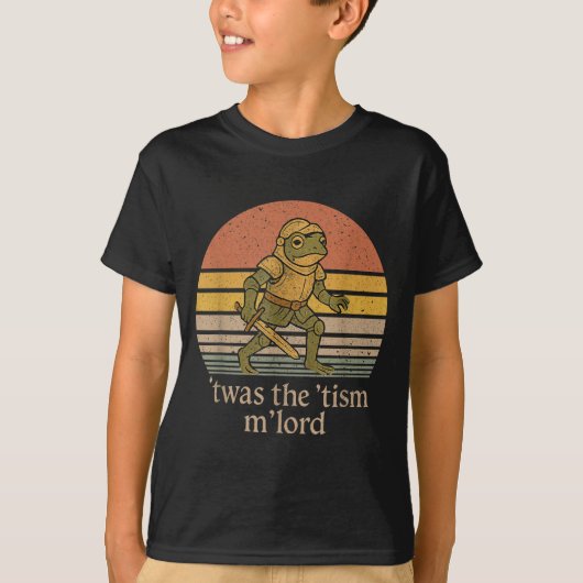 Twas The Tism M Lord Frog Knight - Autism Awarenes Tシャツ (正面)