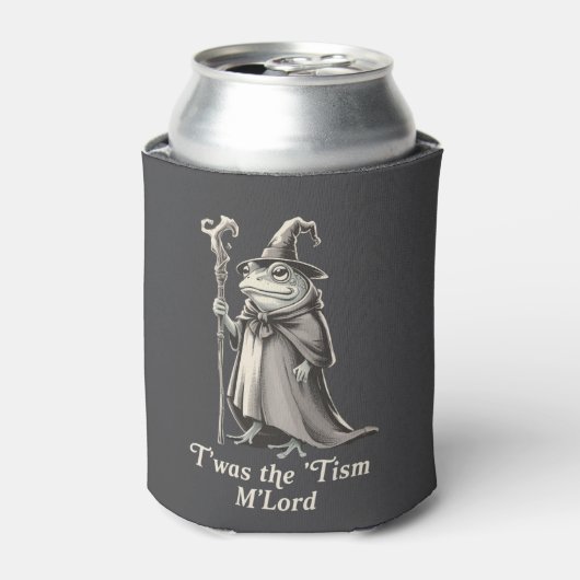 T'was The 'Tism M'lord おかしなカエル魔法使いのミーム 缶クーラー (缶正面)