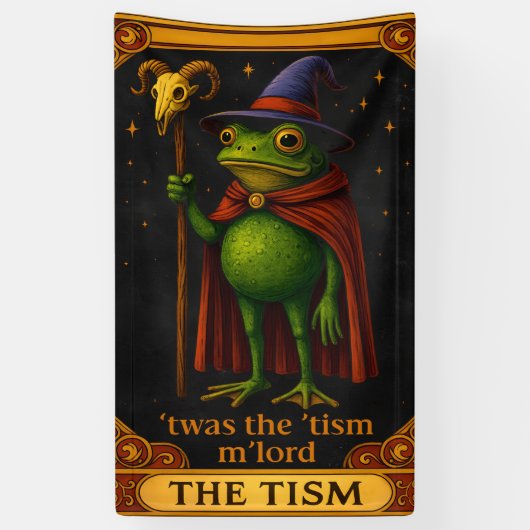 T'was The 'Tism M'Lord カエル ミーム 自閉症啓発 横断幕 (縦)