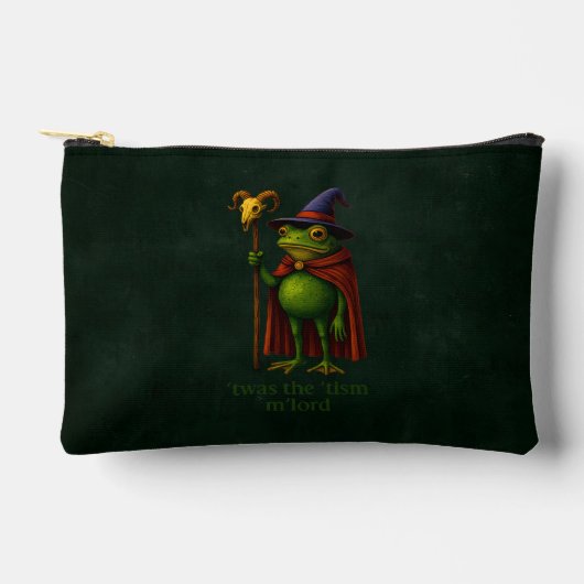T'was The 'Tism M'Lord Frog Meme 自閉症啓発 アクセサリーポーチ (正面)