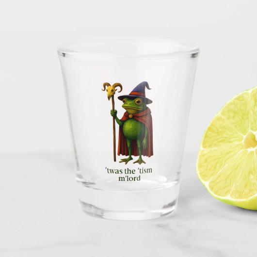 T'was The 'Tism M'Lord Frog Meme 自閉症啓発 ショットグラス (正面)