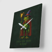 T'was The 'Tism M'Lord Frog Meme 自閉症啓発 スクエア壁時計 (傾斜)