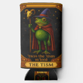 T'was The 'Tism M'Lord Frog Meme 自閉症啓発 スリム缶クーラー (裏面)