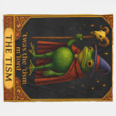 T'was The 'Tism M'Lord Frog Meme 自閉症啓発 フリースブランケット (正面(横))