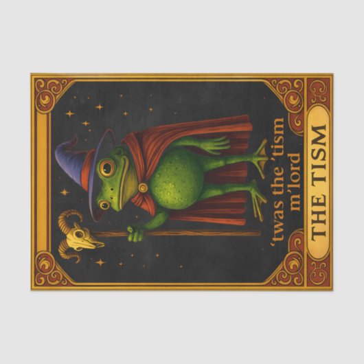T'was The 'Tism M'Lord Frog Meme 自閉症啓発 薄葉紙 (正面)