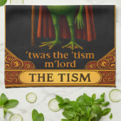 T'was The 'Tism M'Lord Frog Meme Autism Awareness キッチンタオル (折り畳み)