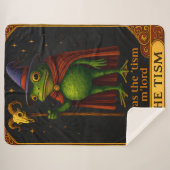 T'was The 'Tism M'Lord Frog Meme Autism Awareness シェルパブランケット (正面(横))