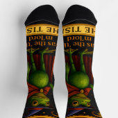 T'was The 'Tism M'Lord Frog Meme Autism Awareness ソックス (上部)