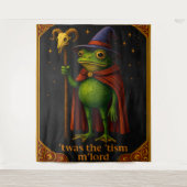 T'was The 'Tism M'Lord Frog Meme Autism Awareness タペストリー (正面)