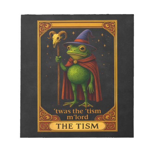 T'was The 'Tism M'Lord Frog Meme Autism Awareness ノートパッド (正面)