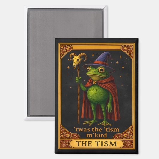 T'was The 'Tism M'Lord Frog Meme Autism Awareness マグネット (正面/裏面)