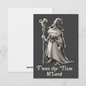 T'was The 'Tism M'lord Funny Frog Wizard Meme  招待状 (正面/裏面)