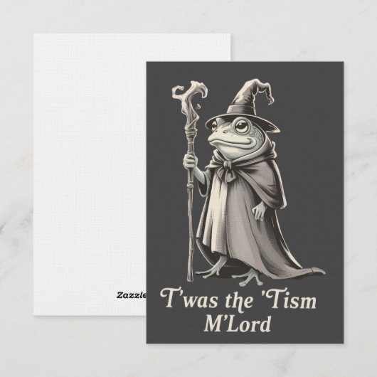 T'was The 'Tism M'lord Funny Frog Wizard Meme 招待状 (正面/裏面)