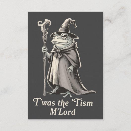 T'was The 'Tism M'lord Funny Frog Wizard Meme  招待状 (正面)