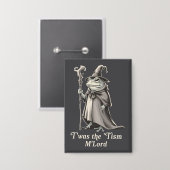 T'was The 'Tism M'lord Funny Frog Wizard Meme  缶バッジ (正面/裏面)