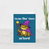 Twas The tism M'lord Funny Meme Frog Witch Autism  カード (正面)