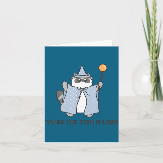 T'was The Tism M'lord Funny Raccoon Autism Meme Me カード (正面)